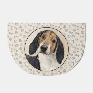 Treeing Walker Coonhound Painting - Original Art Doormat