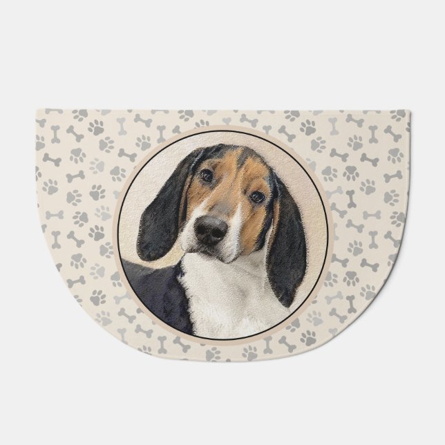Treeing Walker Coonhound Painting - Original Art Doormat (Front)