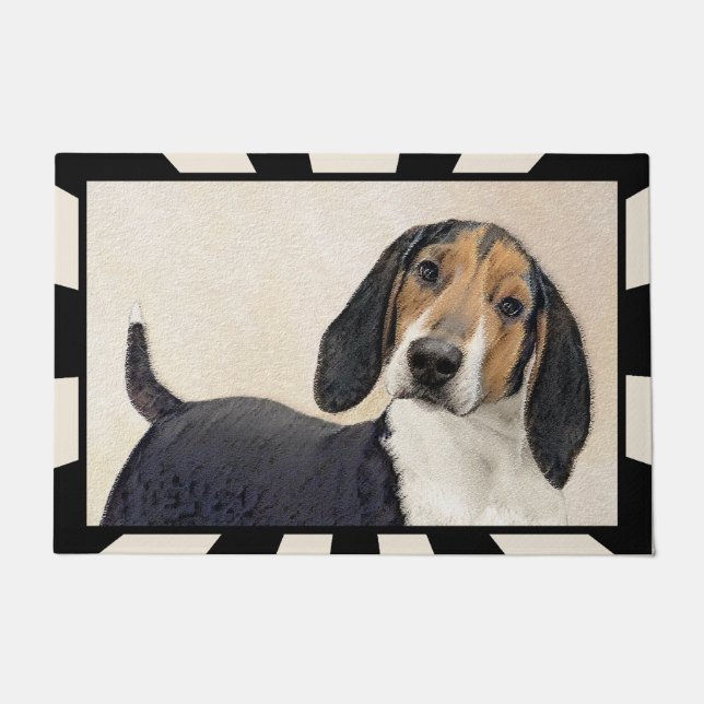 Treeing Walker Coonhound Painting - Original Art Doormat (Front)