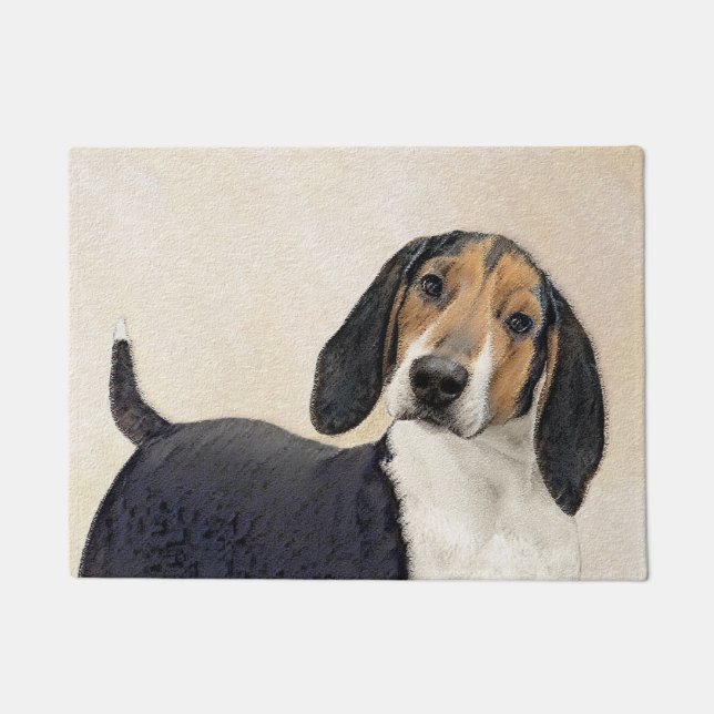Treeing Walker Coonhound Painting - Original Art Doormat (Front)