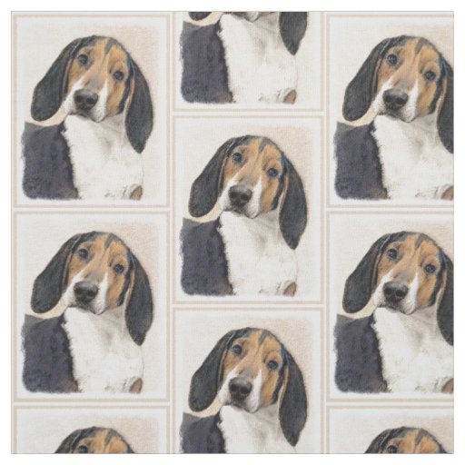 Treeing Walker Coonhound Painting - Original Art Fabric