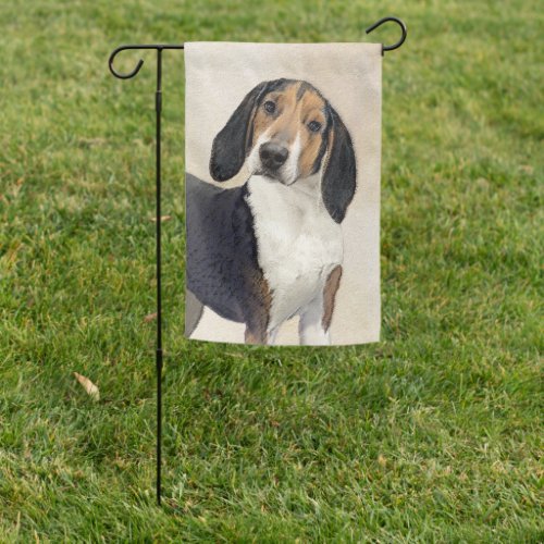 Treeing Walker Coonhound Painting _ Original Art Garden Flag