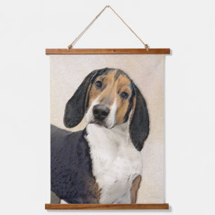 Treeing Walker Coonhound Painting - Original Art Hanging Tapestry
