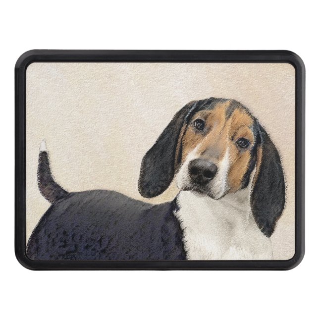 Treeing Walker Coonhound Painting - Original Art Hitch Cover (Front)