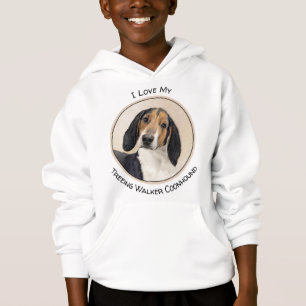 Treeing Walker Coonhound Painting - Original Art Hoodie