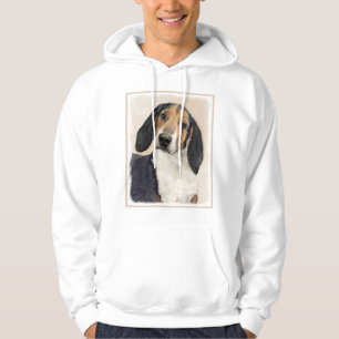Treeing Walker Coonhound Painting - Original Art Hoodie