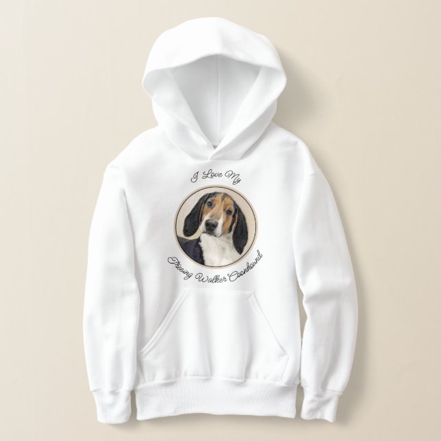 Treeing Walker Coonhound Painting - Original Art Hoodie (Laydown)