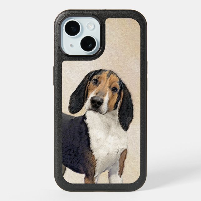 Treeing Walker Coonhound Painting - Original Art iPhone 15 Case (Back)