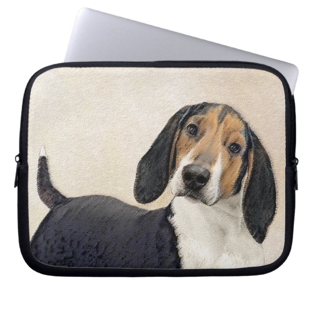 Treeing Walker Coonhound Painting - Original Art Laptop Sleeve (Front)