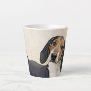 Treeing Walker Coonhound Painting - Original Art Latte Mug