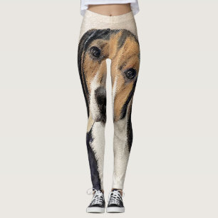 Treeing Walker Coonhound Painting - Original Art Leggings