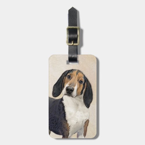 Treeing Walker Coonhound Painting _ Original Art Luggage Tag