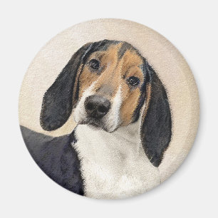 Treeing Walker Coonhound Painting - Original Art Magnet