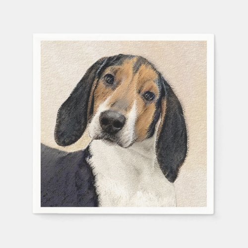 Treeing Walker Coonhound Painting _ Original Art Napkins
