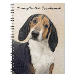Treeing Walker Coonhound Painting - Original Art Notebook