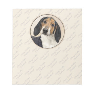 Treeing Walker Coonhound Painting - Original Art Notepad