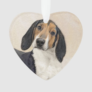 Treeing Walker Coonhound Painting - Original Art Ornament