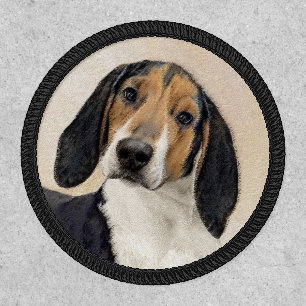 Treeing Walker Coonhound Painting - Original Art Patch
