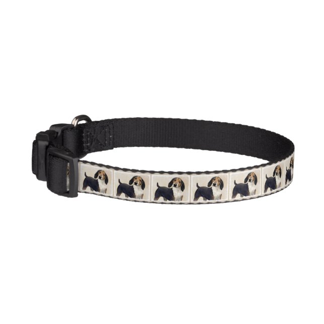 Treeing Walker Coonhound Painting - Original Art Pet Collar (Left)