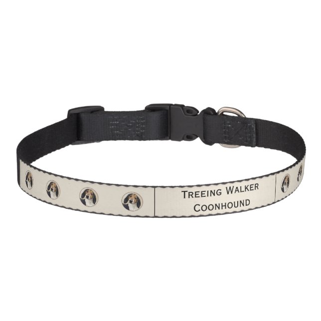 Treeing Walker Coonhound Painting - Original Art Pet Collar (Front)