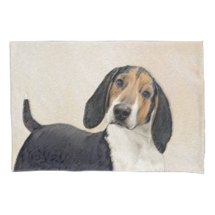 Treeing Walker Coonhound Painting - Original Art Pillow Case