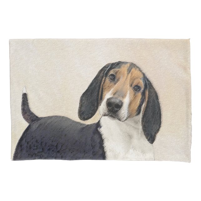 Treeing Walker Coonhound Painting - Original Art Pillow Case (Front)