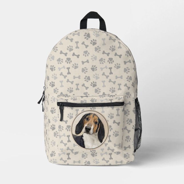 Treeing Walker Coonhound Painting - Original Art Printed Backpack (Front)