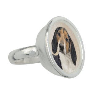 Treeing Walker Coonhound Painting - Original Art Ring