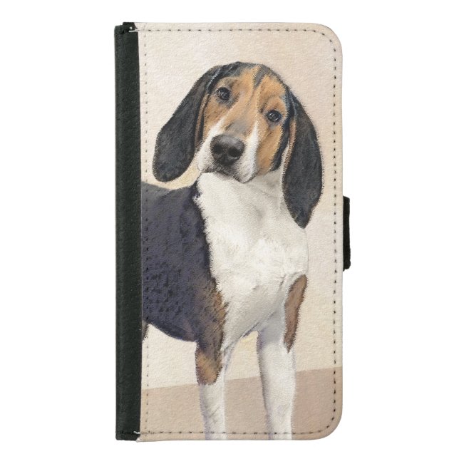 Treeing Walker Coonhound Painting - Original Art Samsung Galaxy Wallet Case (Front)