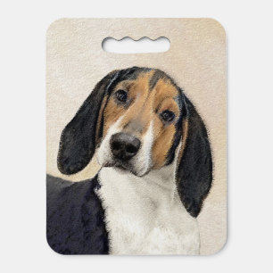 Treeing Walker Coonhound Painting - Original Art Seat Cushion