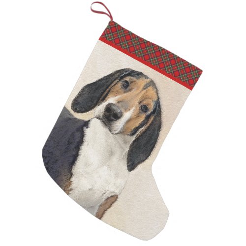 Treeing Walker Coonhound Painting _ Original Art Small Christmas Stocking