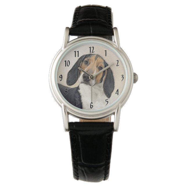 Treeing Walker Coonhound Painting - Original Art Watch (Front)