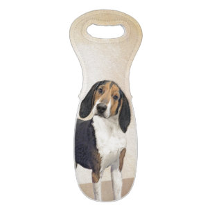 Treeing Walker Coonhound Painting - Original Art Wine Bag
