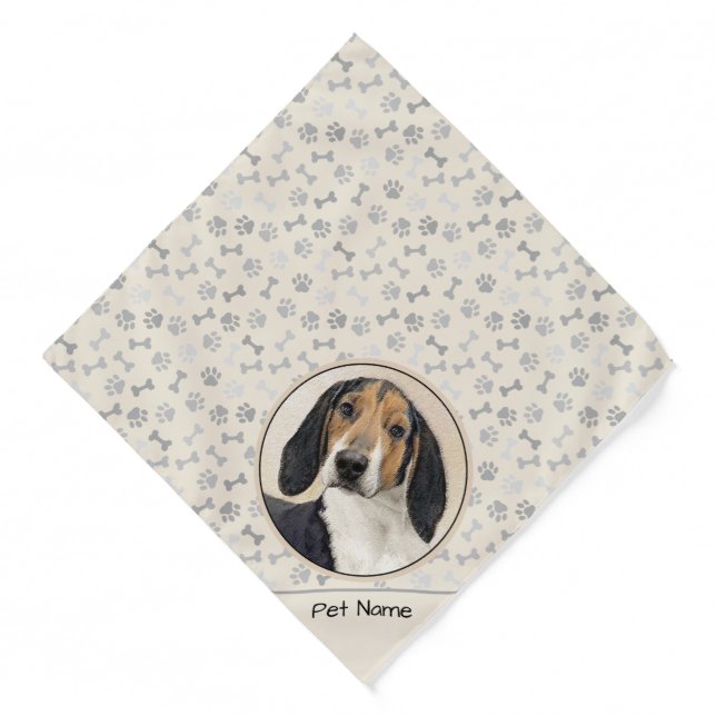 Treeing Walker Coonhound Painting Original Dog Art Bandana (Front)