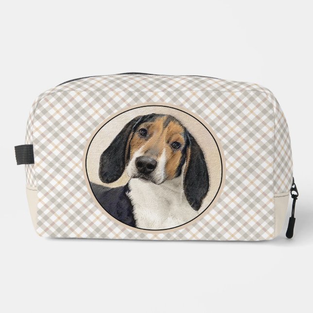 Treeing Walker Coonhound Painting Original Dog Art Dopp Kit (Front)