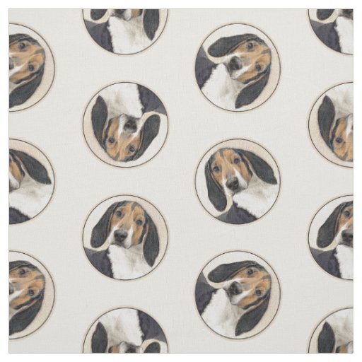 Treeing Walker Coonhound Painting Original Dog Art Fabric