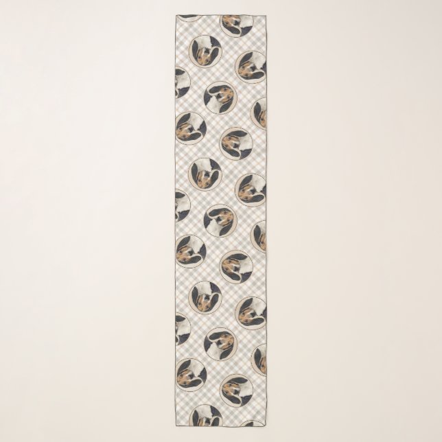 Treeing Walker Coonhound Painting Original Dog Art Scarf (Front)