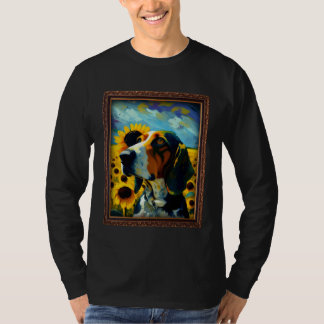 Treeing Walker Coonhound Painting Sunflower Flower T-Shirt