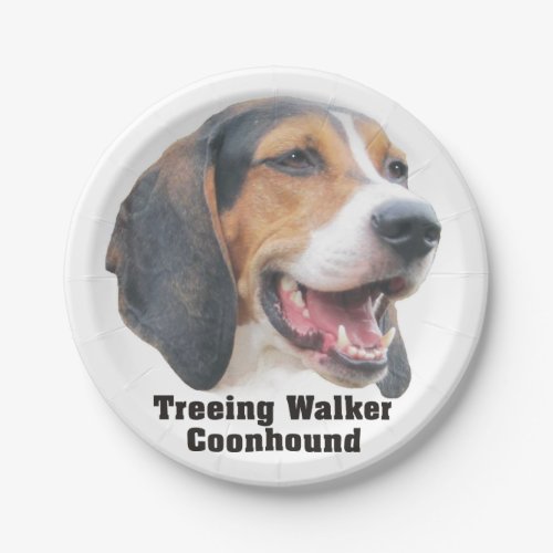 Treeing Walker Coonhound Paper Plate