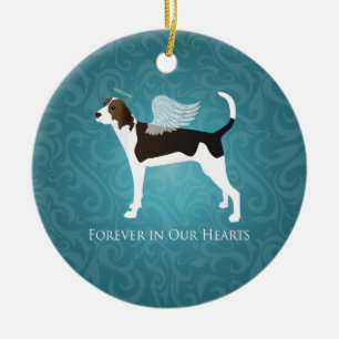 Treeing Walker Coonhound Pet Memorial Angel Dog Ceramic Ornament