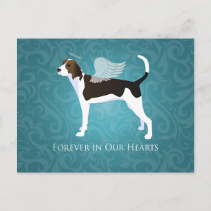Treeing Walker Coonhound Pet Memorial Angel Dog Postcard