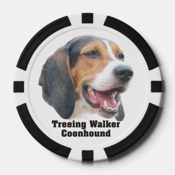 Treeing Walker Coonhound Poker Chips by WackemArt at Zazzle