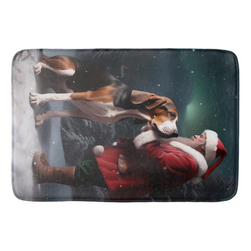 Treeing Walker Coonhound Santa Claus Christmas Bath Mat