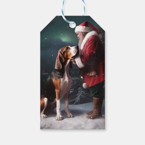 Treeing Walker Coonhound Santa Claus Christmas Gift Tags