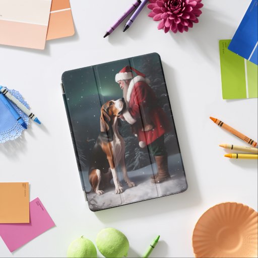 Treeing Walker Coonhound Santa Claus Christmas iPad Air Cover