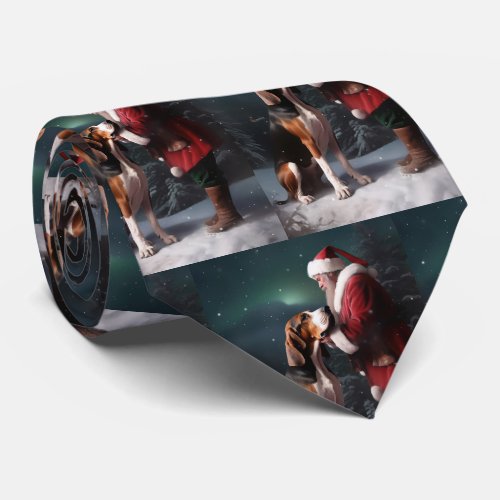 Treeing Walker Coonhound Santa Claus Christmas Neck Tie