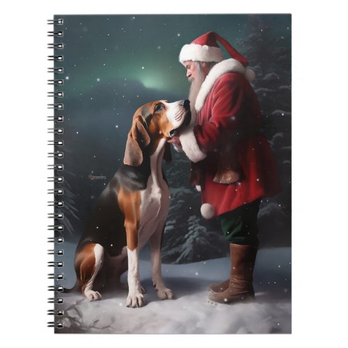 Treeing Walker Coonhound Santa Claus Christmas Notebook