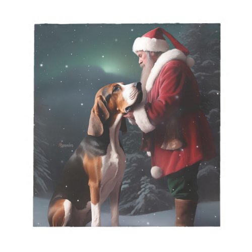 Treeing Walker Coonhound Santa Claus Christmas Notepad