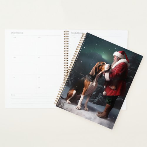 Treeing Walker Coonhound Santa Claus Christmas Planner