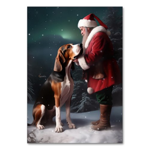 Treeing Walker Coonhound Santa Claus Christmas Table Number